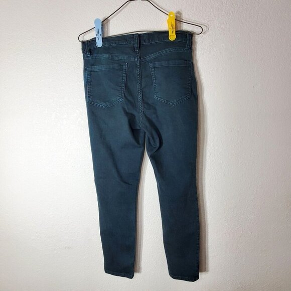 Free People Womens High-Rise Skinny Jeans Size 29 Teal Green Denim Stretch - Picture 2 of 12